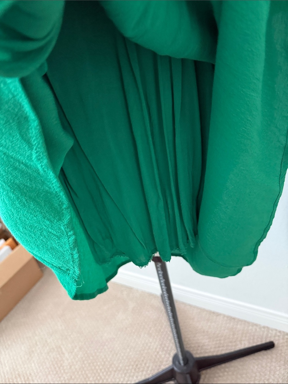 Maeve Emerald Green Ruffle Wrap Mini Dress - Picture 6 of 9